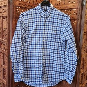 Ralph Lauren - Long Sleeve Cotton Poplin Shirt - Blue Gingham
